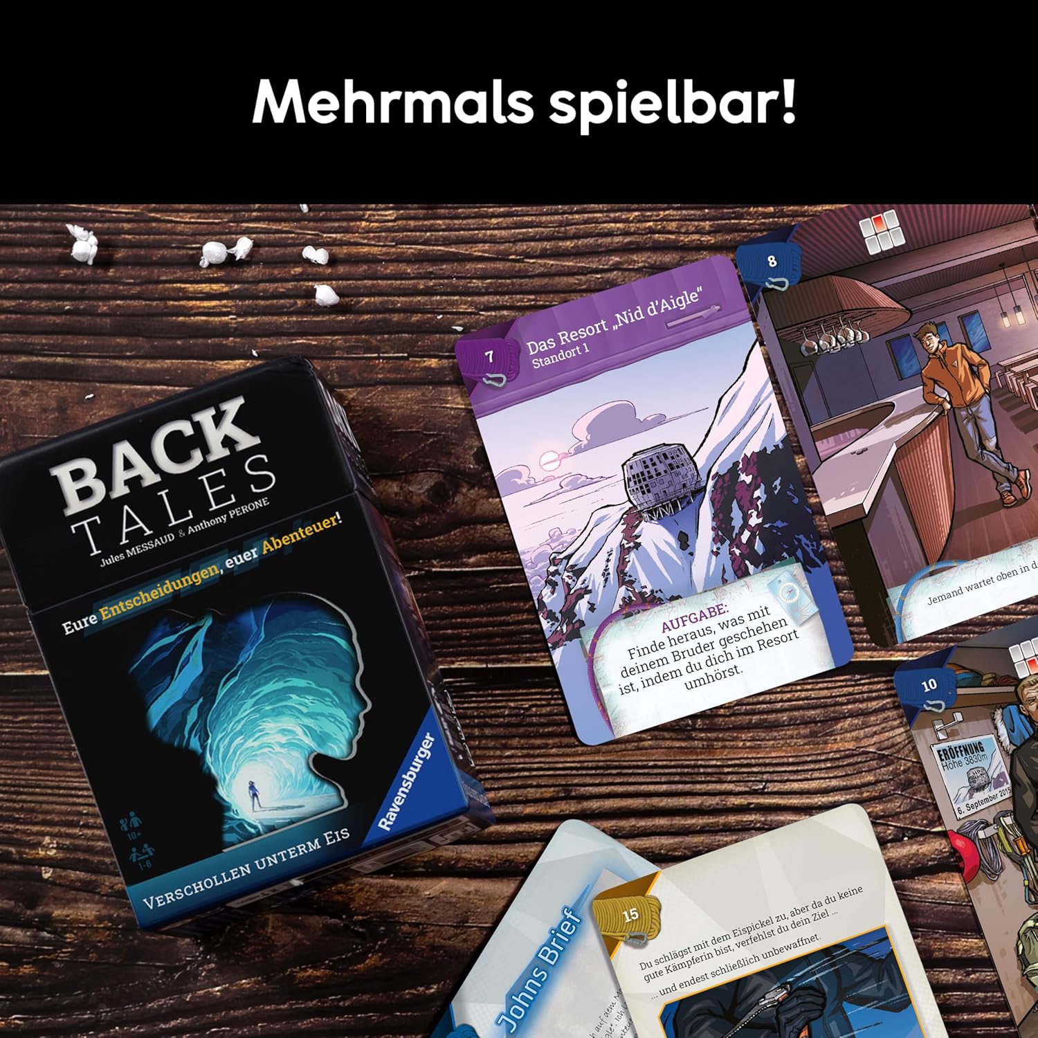 Thumbnail 4 de Ravensburger 24849 Back Tales – Verschollen unter dem Eis: Kooperatives Mystery-Abenteuer für 1–6 Spieler ab 10 Jahren