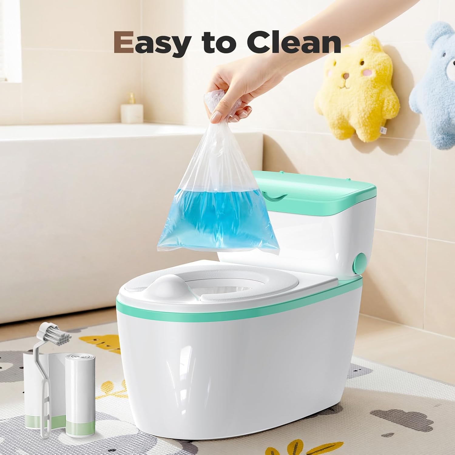 Detalle de Basece Toddler Potty Training Toilet, 110 lb Capacity