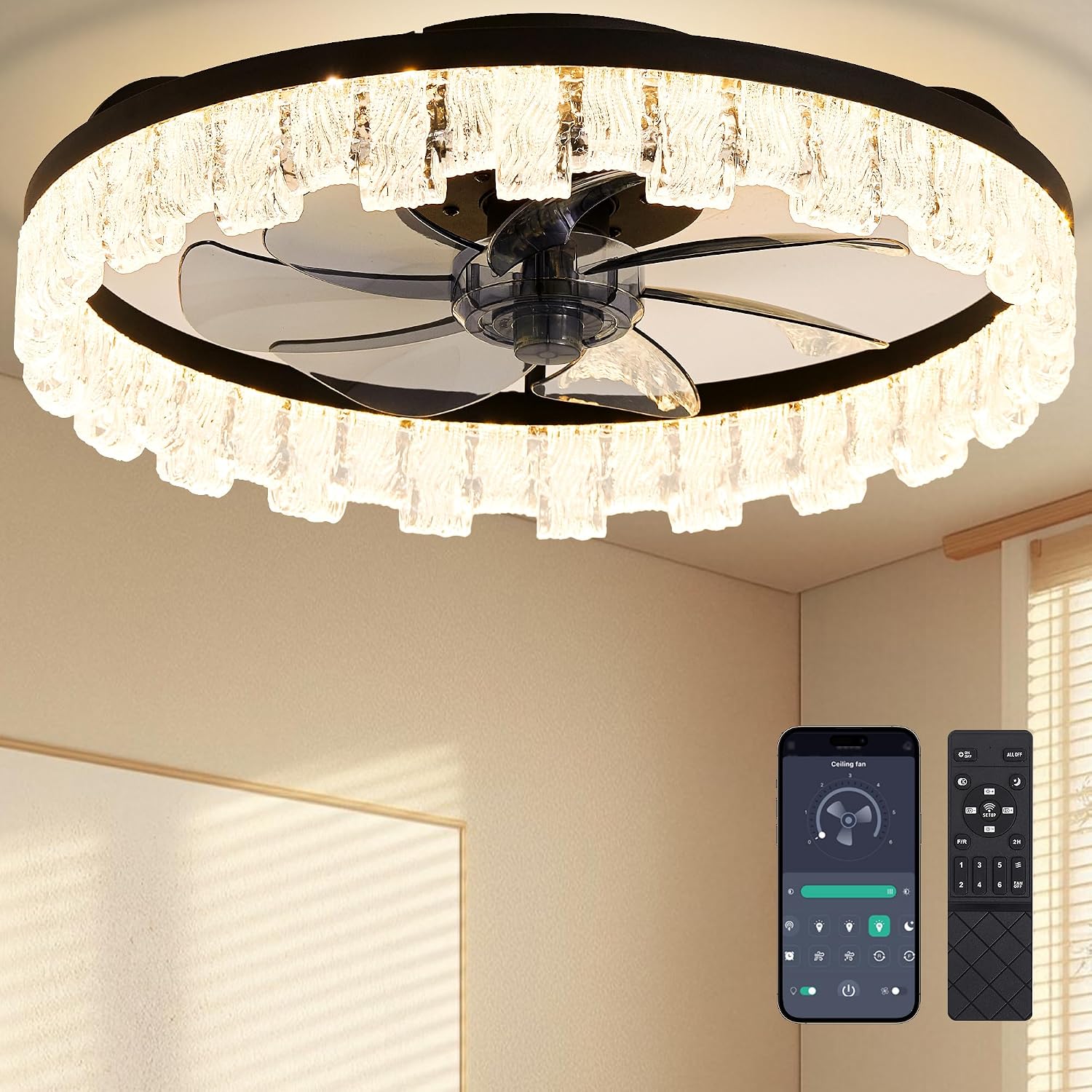 Thumbnail 2 de Ceiling Fan with Light, 52-Inch