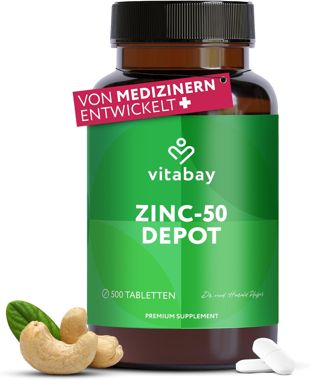 Detalle de Vitabay Zink 50 mg hochdosiert 500 Tabletten