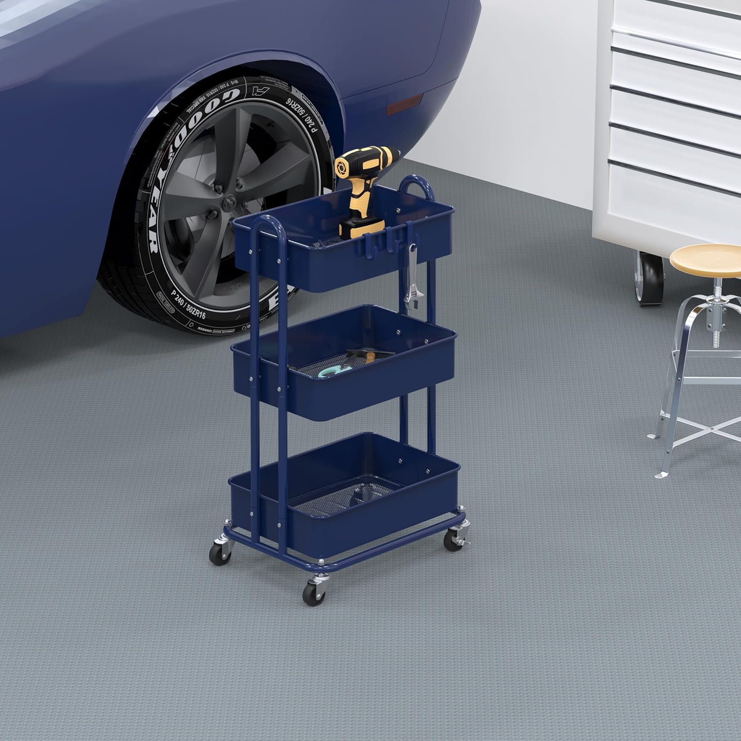 Detalle 2 de Simple Houseware Utility Cart, 3-Tier