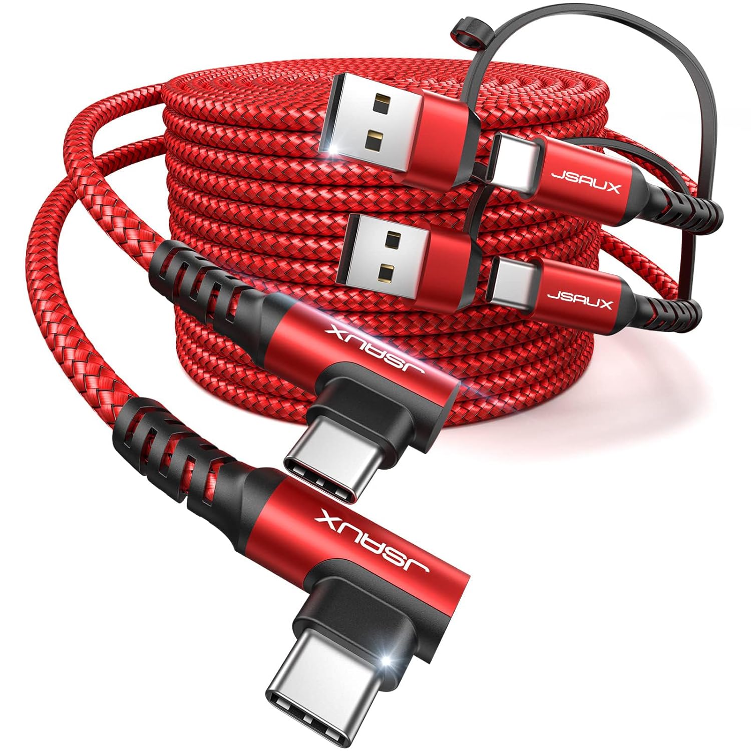 Detalle de JSAUX 100W USB C Cable 3m 2-Pack