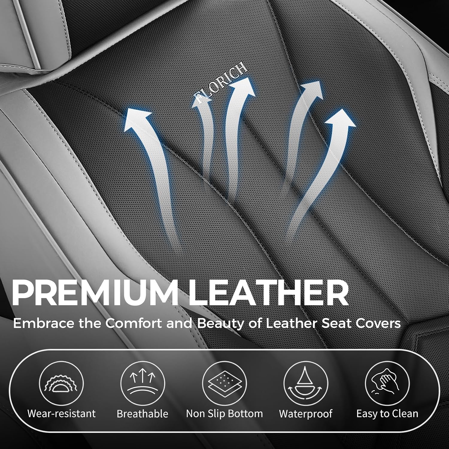 Detalle de FLORICH Front Seat Covers, Leather