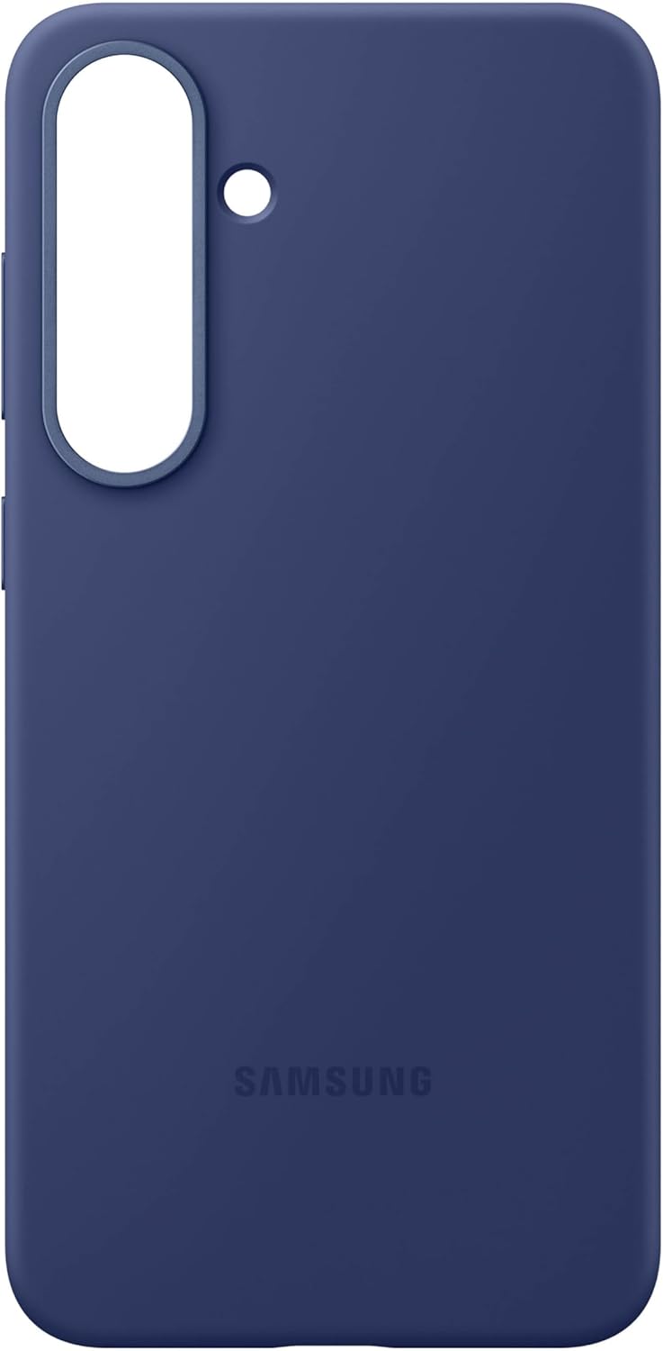Detalle de Samsung Galaxy S25+ Silicone Phone Case (EF-PS936CNEGUS) — Blue, Smooth Grip & Snug Fit