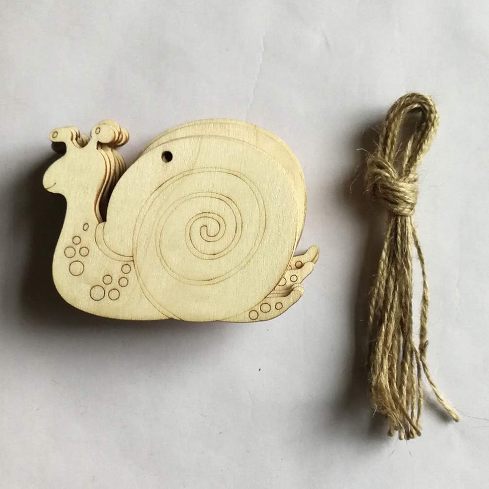 Thumbnail 5 de Milisten Holz-Schnecken-Anhänger (ca. 8,5 × 6 cm), unbehandeltes Naturholz zum Basteln, Bemalen & Verschenken