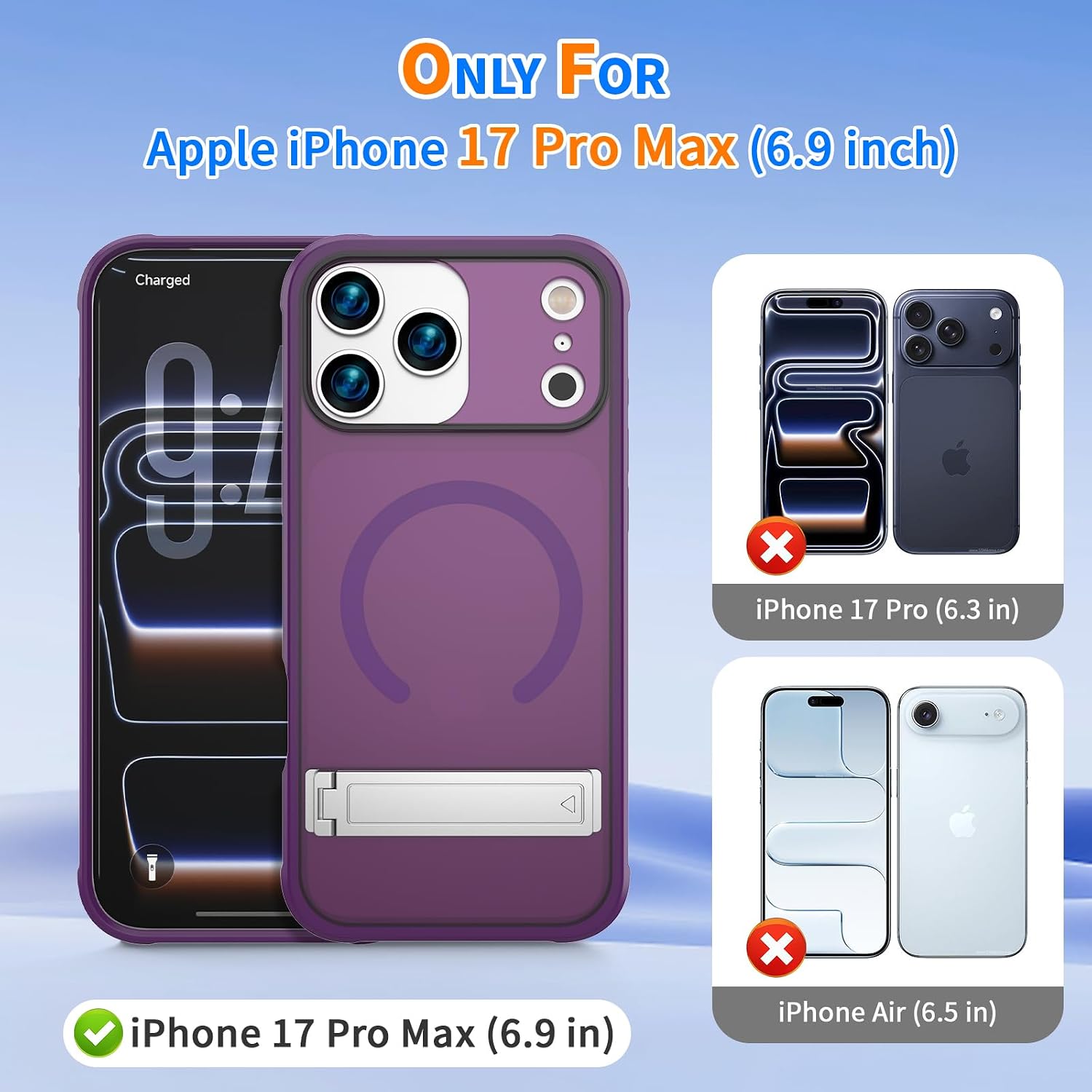 Detalle 2 de ACKETBOX iPhone 17 Pro Max Case with Built-In Kickstand