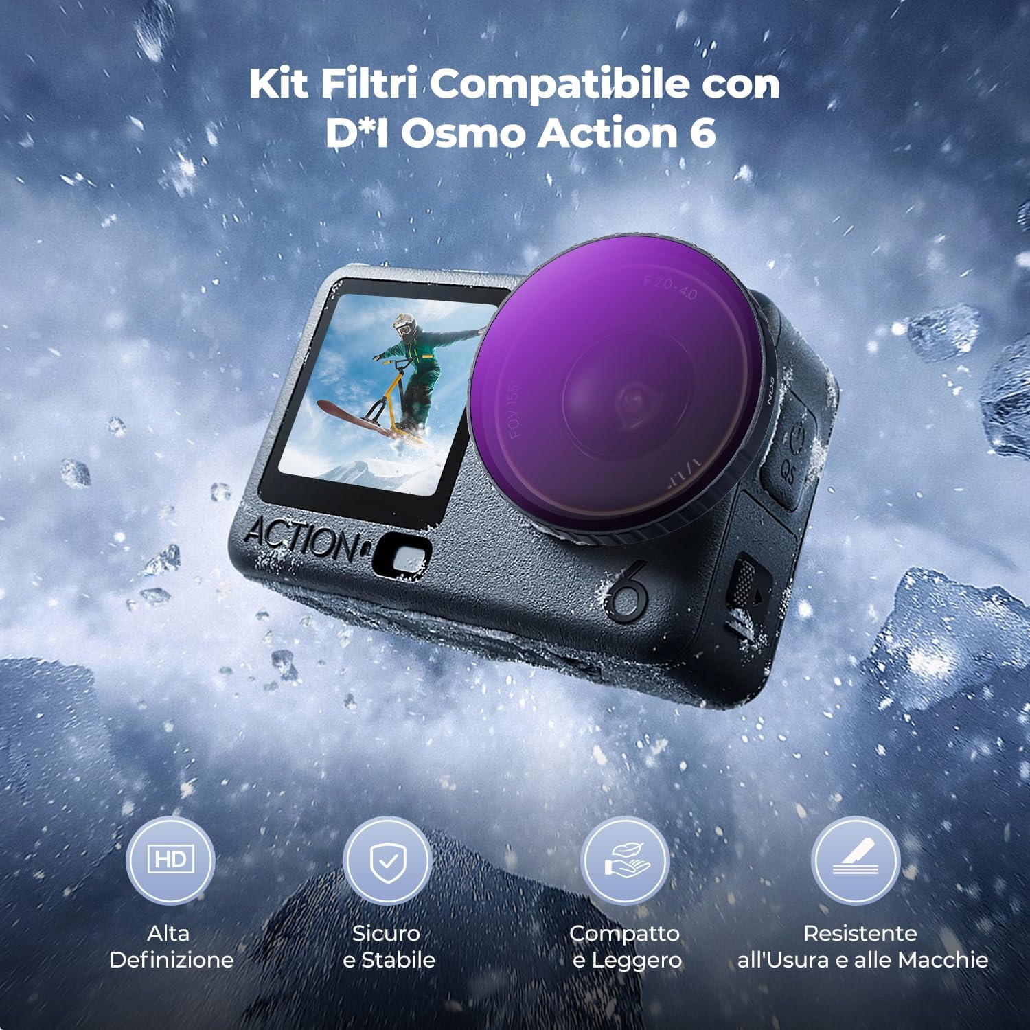 Thumbnail 1 de K&F CONCEPT Kit 4 filtri action camera