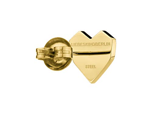 Detalle de LIEBESKIND BERLIN Damen-Ohrstecker Edelstahl (gold) – 11 mm, vergoldet