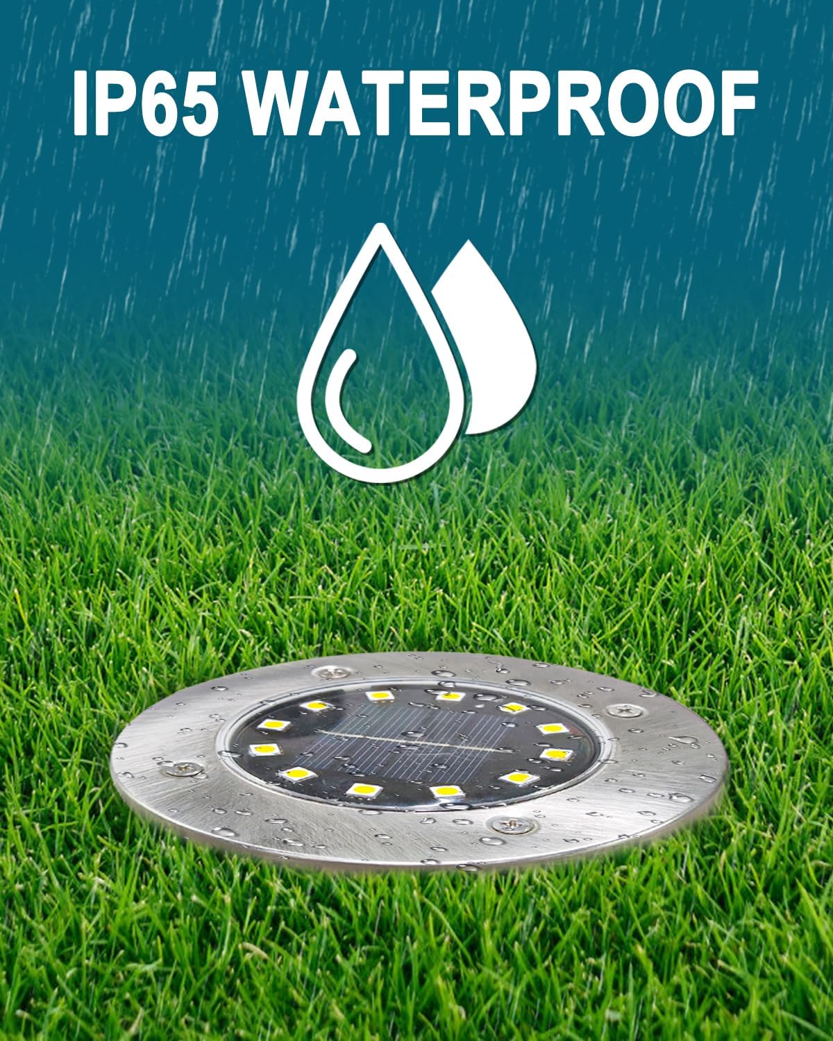 Thumbnail 2 de Bowfar 16er Set Solar-Bodenleuchten außen mit 12 LEDs, 3000K & IP65