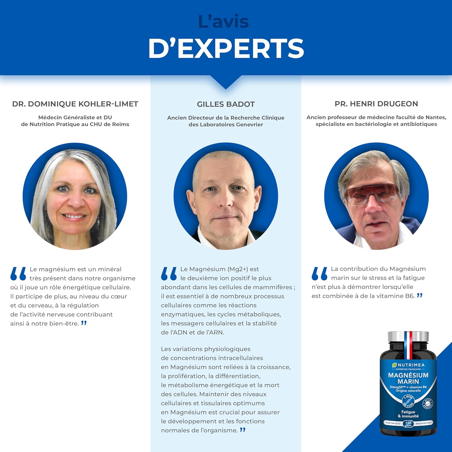 Thumbnail 5 de Nutrimea Magnésium Marin B6 150 mg/jour 120 gélules 💊