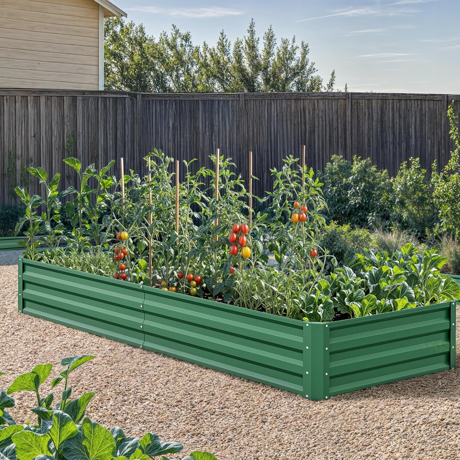 Detalle de YITAHOME galvanized raised garden bed, 72 x 36 x 12 in