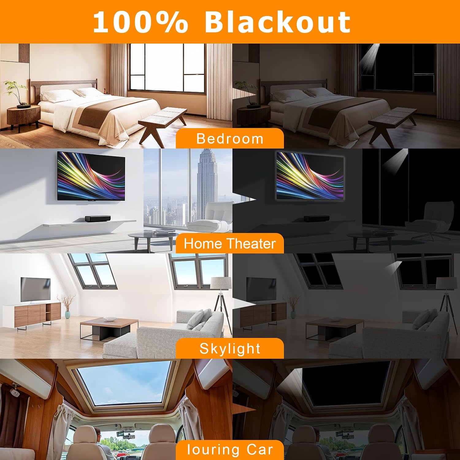 Thumbnail 6 de Amicably verduisteringsdoek 200 × 145 cm van 420D Oxford, op maat te knippen