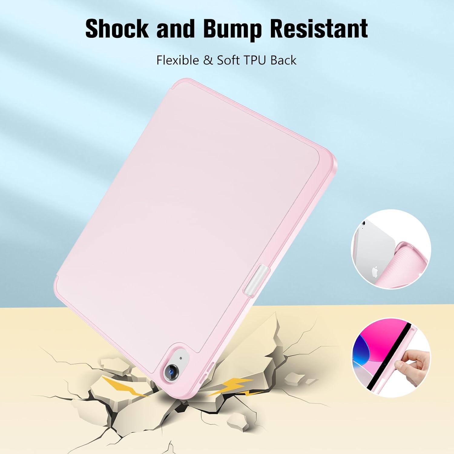 Detalle de ProCase Hülle für iPad A16 (11.) & iPad 10. Generation (10,9") mit Stifthalter – Hellrosa