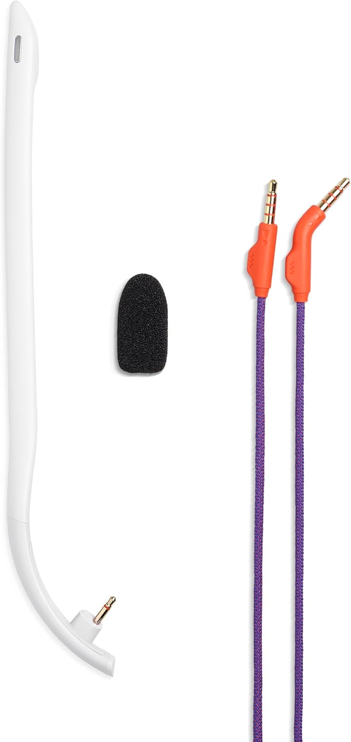 Detalle de JBL Quantum 250 kabelgebundene Over-Ear-Gaming-Kopfhörer mit Mikrofon, Spatial Sound (weiß)