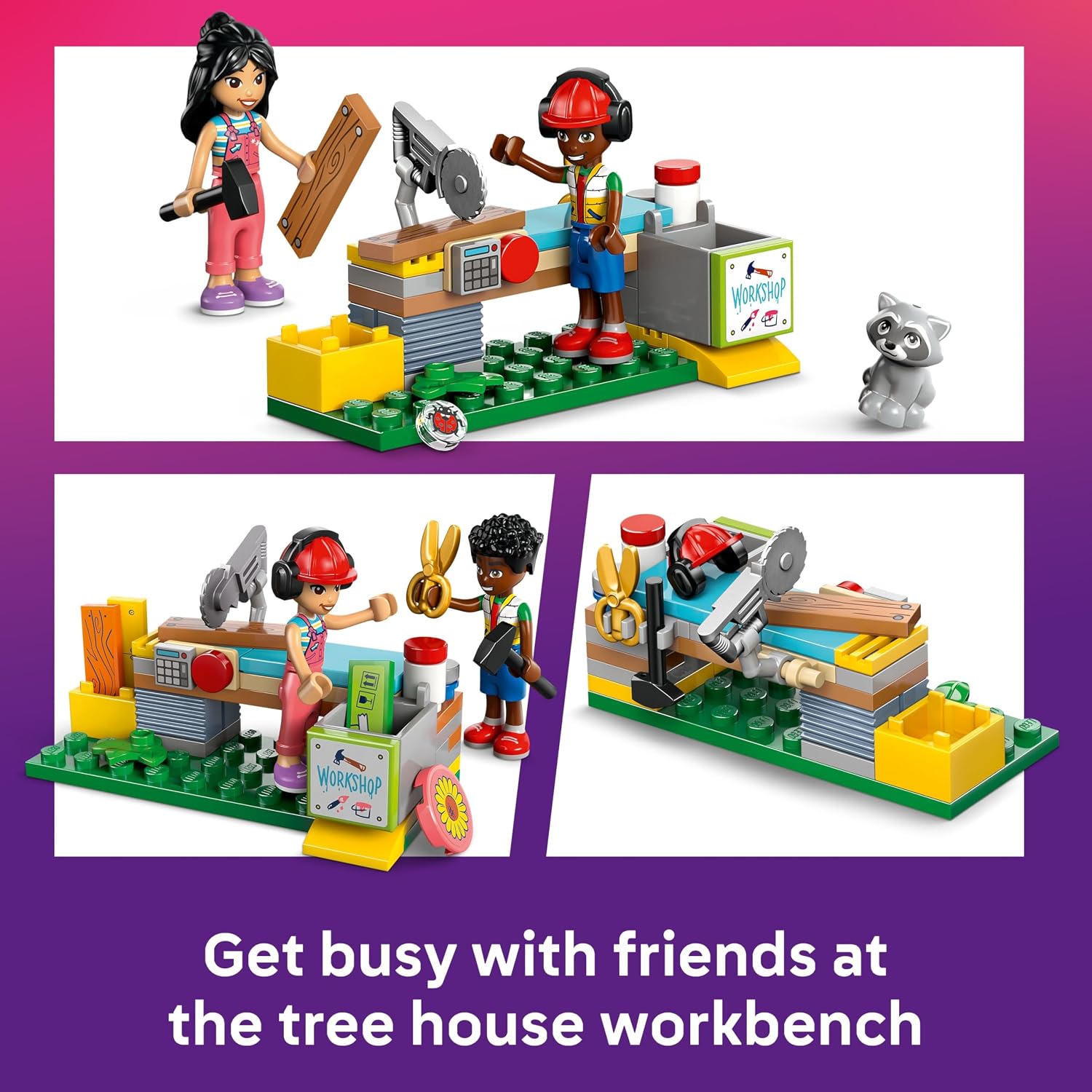 Detalle de LEGO Friends Friendship Tree House Hangout (42652) with 2 Animal Figures, 4 Mini Dolls and Accessories