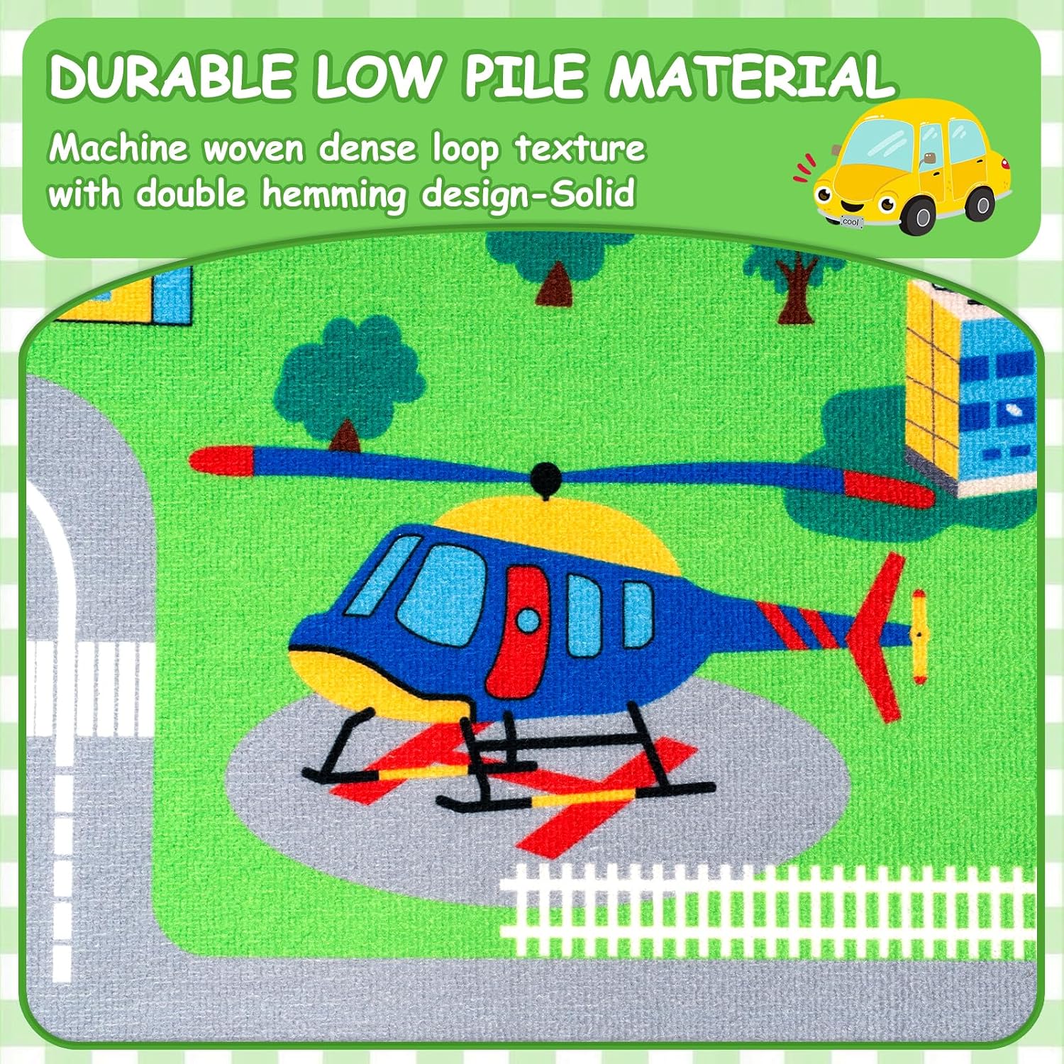Detalle 2 de Capslpad Car Mat for Children 80x150 cm – City Town Roads Interactive Play Rug