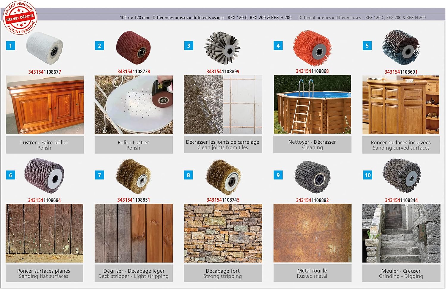 Thumbnail 5 de Fartools Rex 120 (115027) szlifierka szczotkowa 1300 W, 900–3200 obr./min