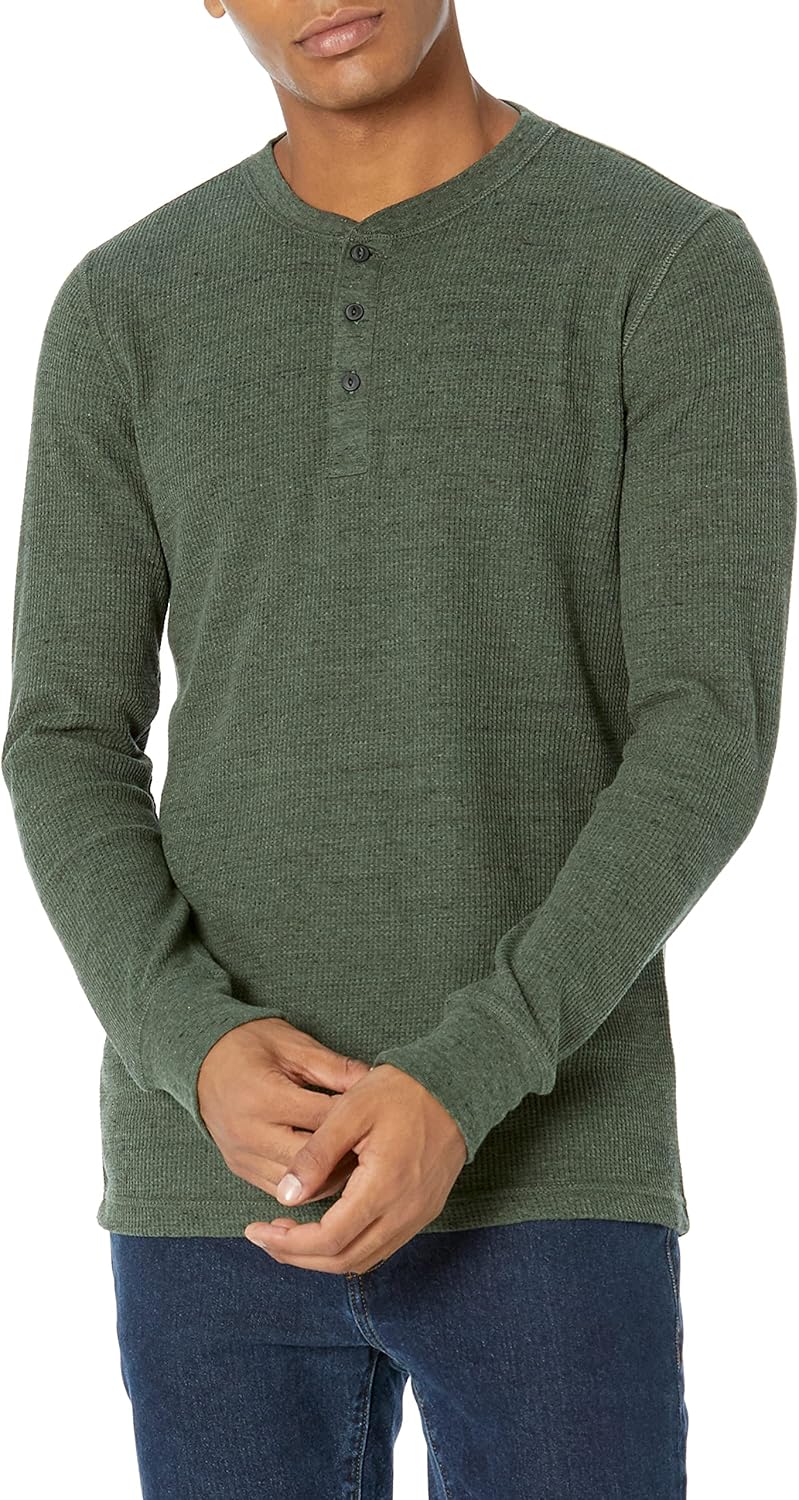 Thumbnail 5 de Amazon Essentials Men’s Slim-Fit Long-Sleeve Waffle Henley Shirt