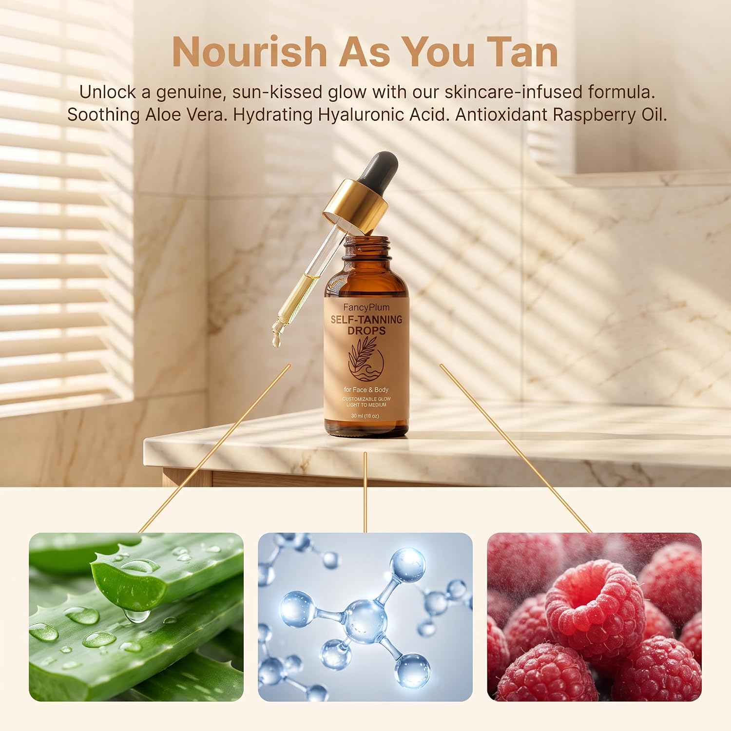 Thumbnail 1 de FancyPlum Self-Tanning Drops 1 fl oz