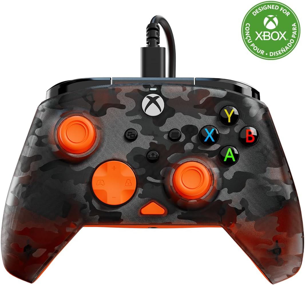 Detalle de Turtle Beach Rematch Core Ghost Camo mando con cable 3 m