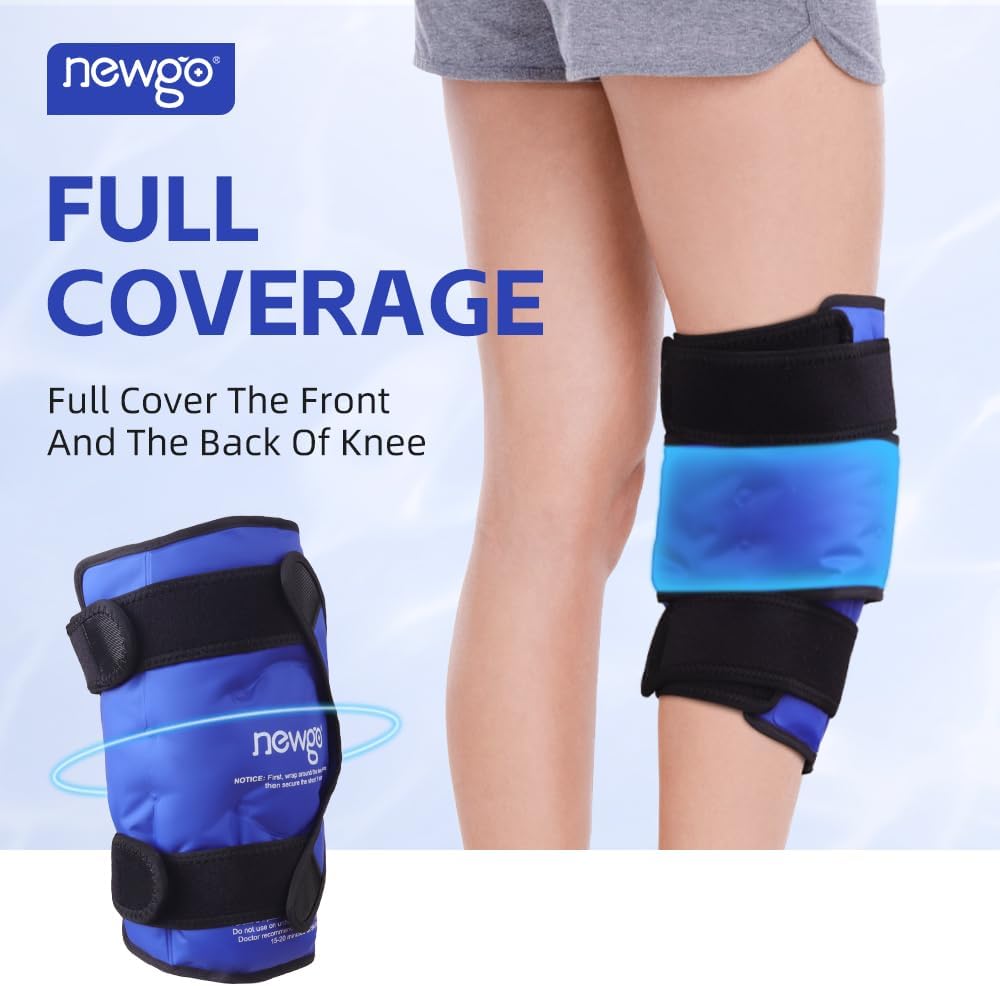 Thumbnail 5 de NEWGO XXXL Gel-Kühlmanschette für das Knie – wiederverwendbare Kältebandage mit 3 verstellbaren Bändern