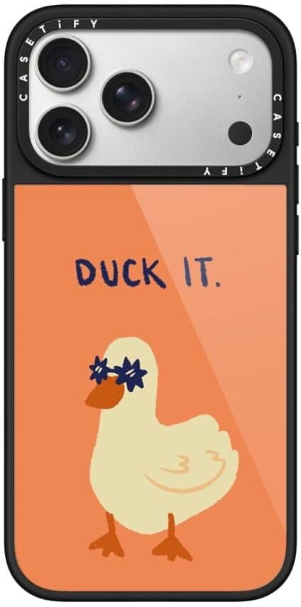 Detalle de CASETiFY Glaze iPhone 17 Pro Max Case in Black (Duck it) with MagSafe