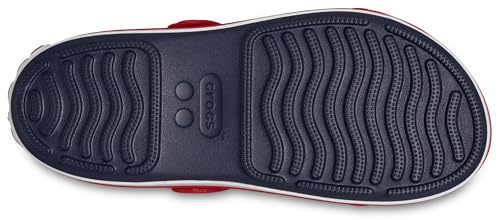 Detalle 2 de Crocs Crocband Cruiser Sandal T - Sandali unisex per bambini e ragazzi, Navy Varsity Red (EU 24/25)