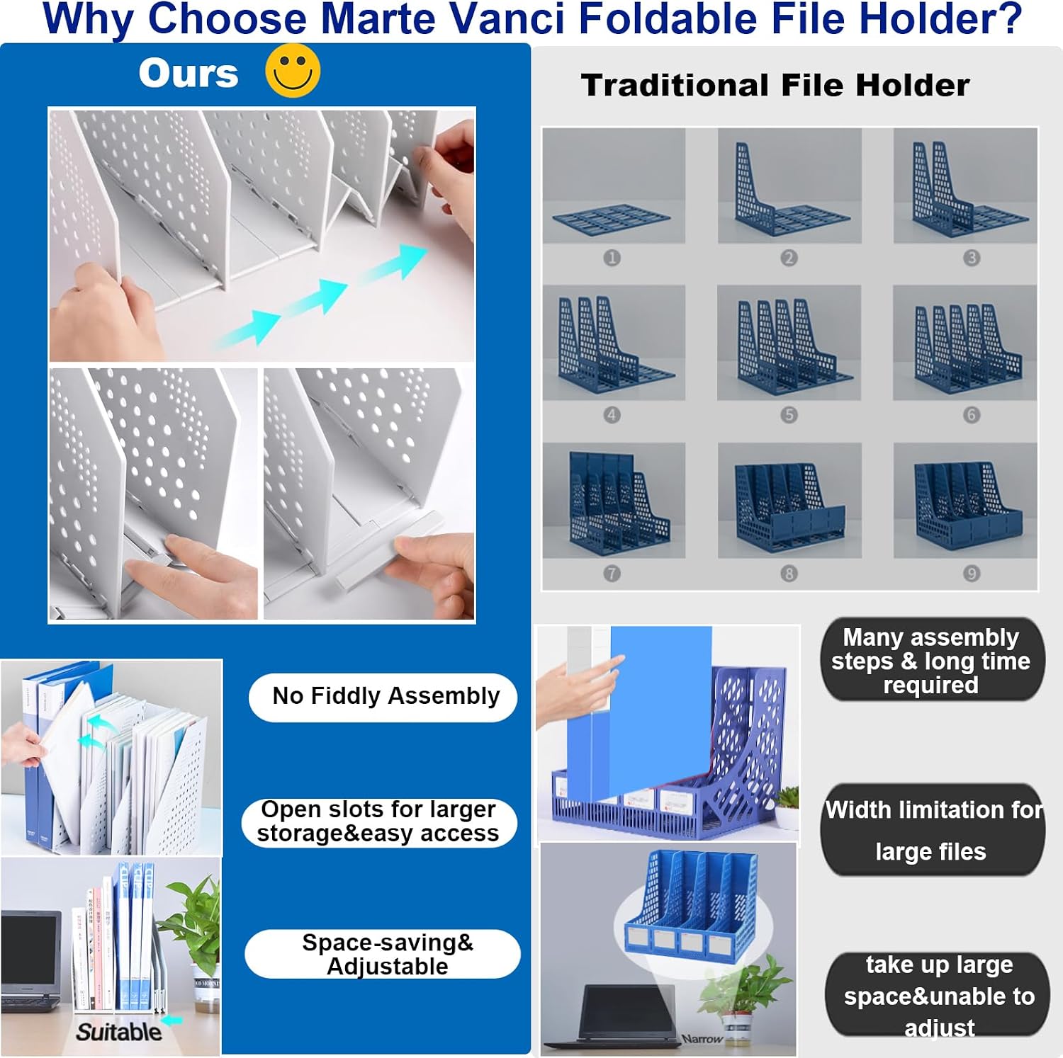 Detalle 2 de Marte Vanci Collapsible File Holder 2 Compartments