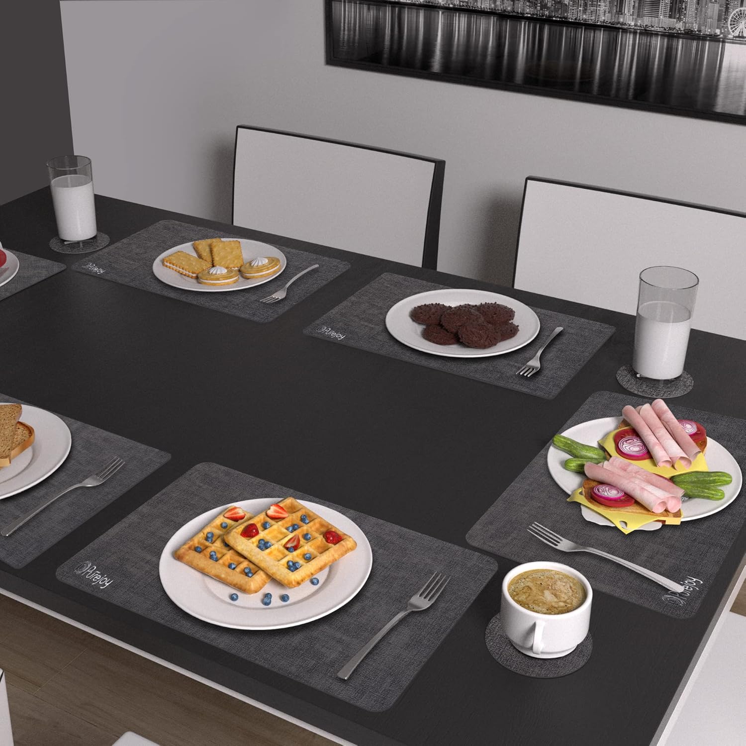 Thumbnail 5 de Purejoy Placemats and Coasters 43×30 cm set of 6 🍽