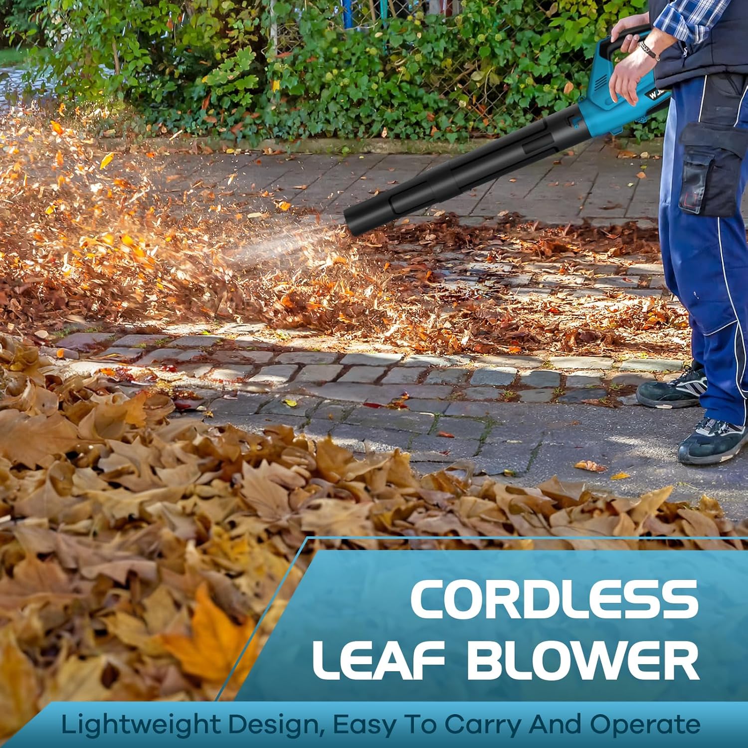 Detalle 2 de WOLFMEN LB-8197 Cordless Leaf Blower, 20V, Two Batteries, Two Speeds