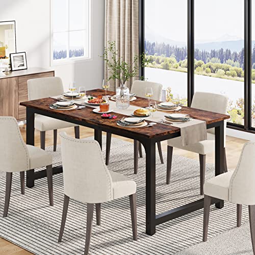 Thumbnail 2 de Tribesigns: Mesa de comedor industrial de 160 x 80 cm para 4–6 personas