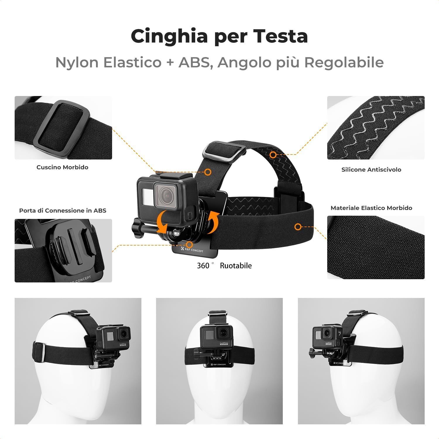 Detalle 2 de K&F CONCEPT Kit Accessori Action Cam
