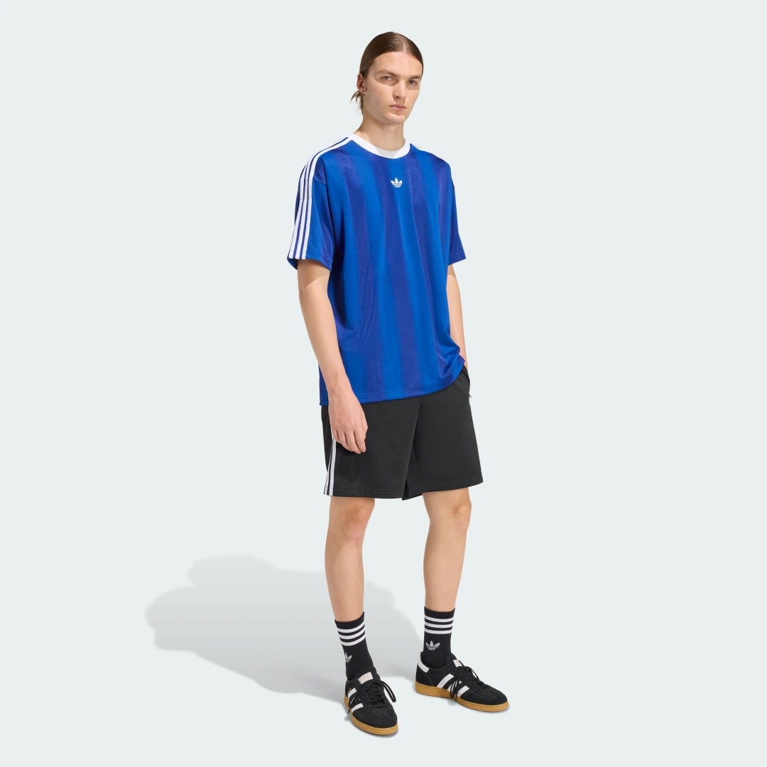Detalle de Camiseta de jacquard adidas Adicolor – azul