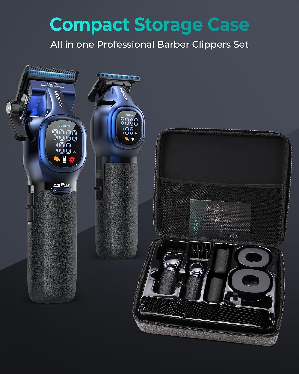 Thumbnail 6 de VGRPRO Hair Clipper and Trimmer Set, 14 Guide Combs