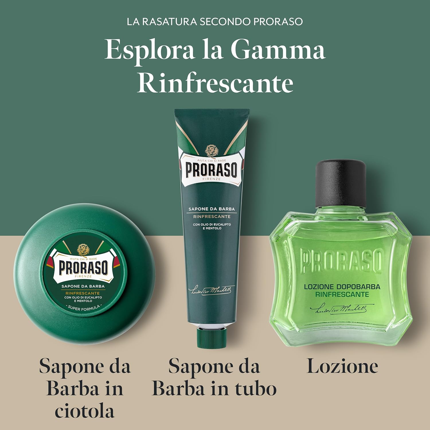 Thumbnail 3 de Proraso Lozione Dopobarba Uomo Rinfrescante 3 x 100 ml – dopobarba all’eucalipto e mentolo, made in Italy