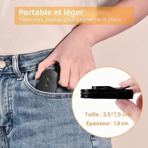 Thumbnail 5 de AdalyRoma Lampe de Lecture Rechargeable – Clipstrip 9 LED, 3 Températures et 3 Luminosités, 360° Rotation, Mini Veilleuse, Longue Autonomie