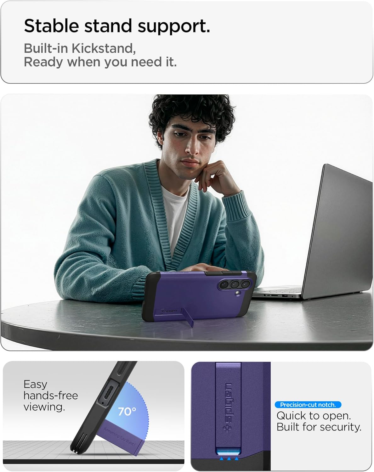 Thumbnail 3 de Spigen Tough Armor MagFit per Samsung Galaxy S26 Plus (Ash Violet) con supporto MagSafe