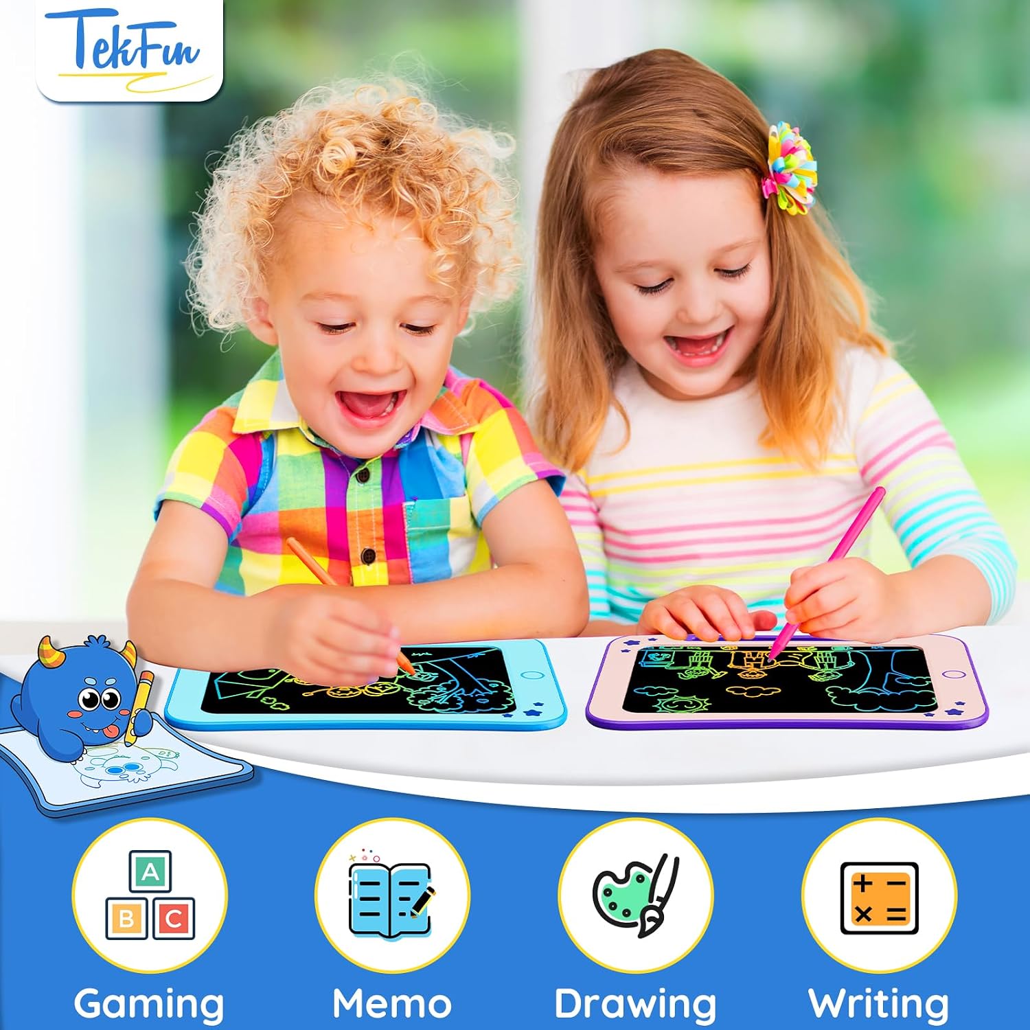 Detalle de TEKFUN Tablette Dessin Enfant 8,5" Écriture LCD Violet