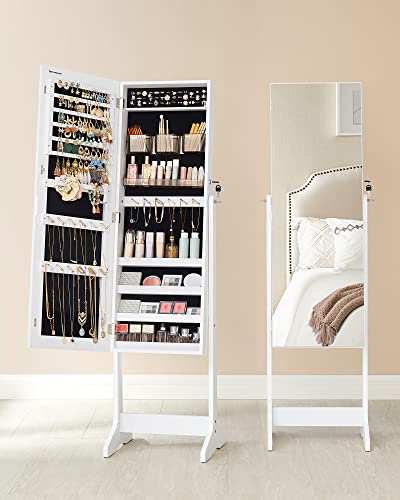 Thumbnail 2 de SONGMICS JJC002W01 Armoire à bijoux avec miroir intégral et 2 organiseurs amovibles