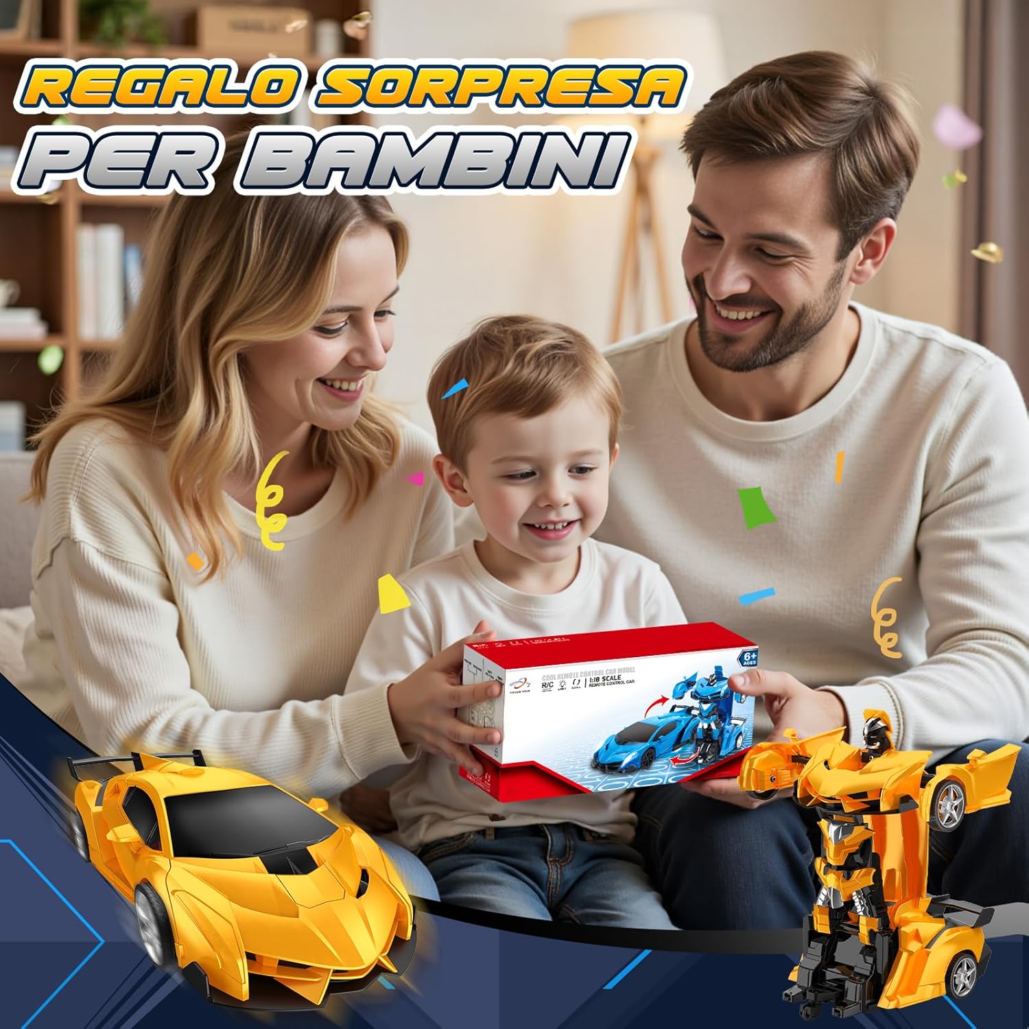 Thumbnail 6 de Braxel macchina telecomandata 2 in 1 trasformabile Robot & RC auto per bambini (2,4 GHz, rotazione 360°)