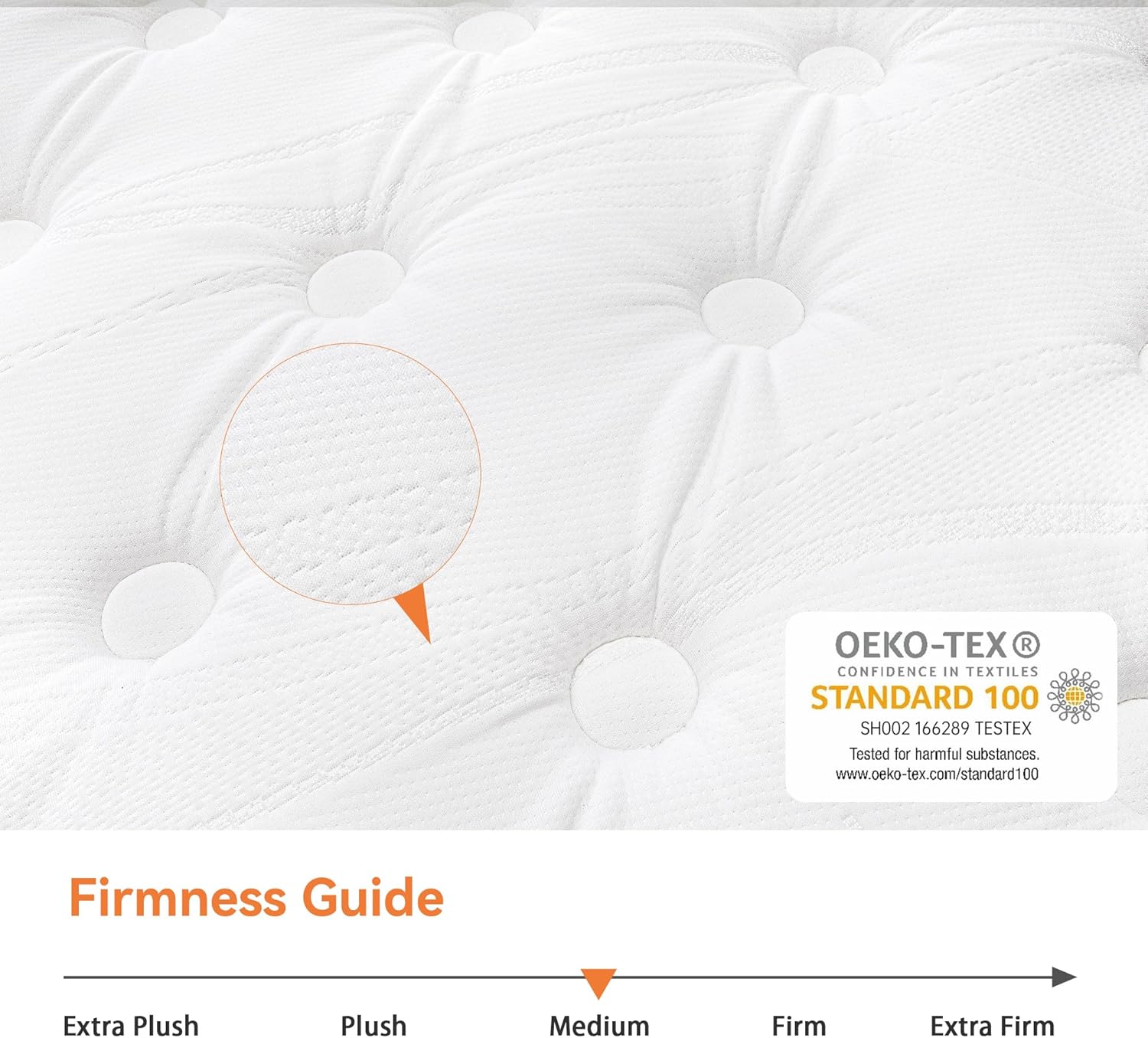 Thumbnail 4 de TeQsli 4FT Small Double Hybrid Mattress (Gel Memory Foam & Pocket Sprung) – 7-Zone Medium Firm 120x190x27cm
