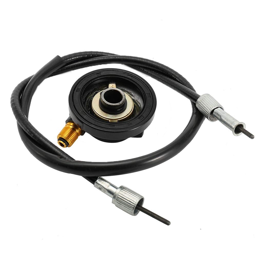 Detalle 2 de Koulate 12mm Black Drive Gear Speedometer Drive Gear with Cable for GY6 Scooter Parts