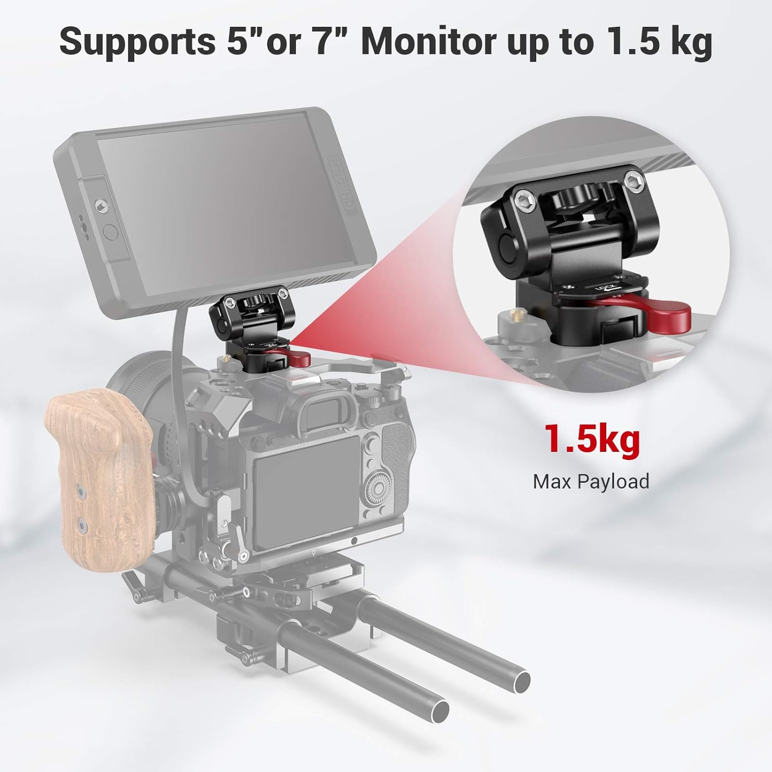 Detalle de SMALLRIG 2100B support moniteur 160°