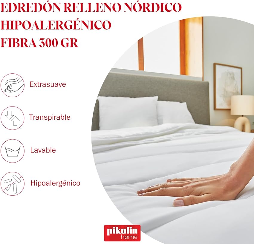 Detalle 2 de Pikolin Home - Edredón Nórdico Otoño-Invierno 300gr 🌬