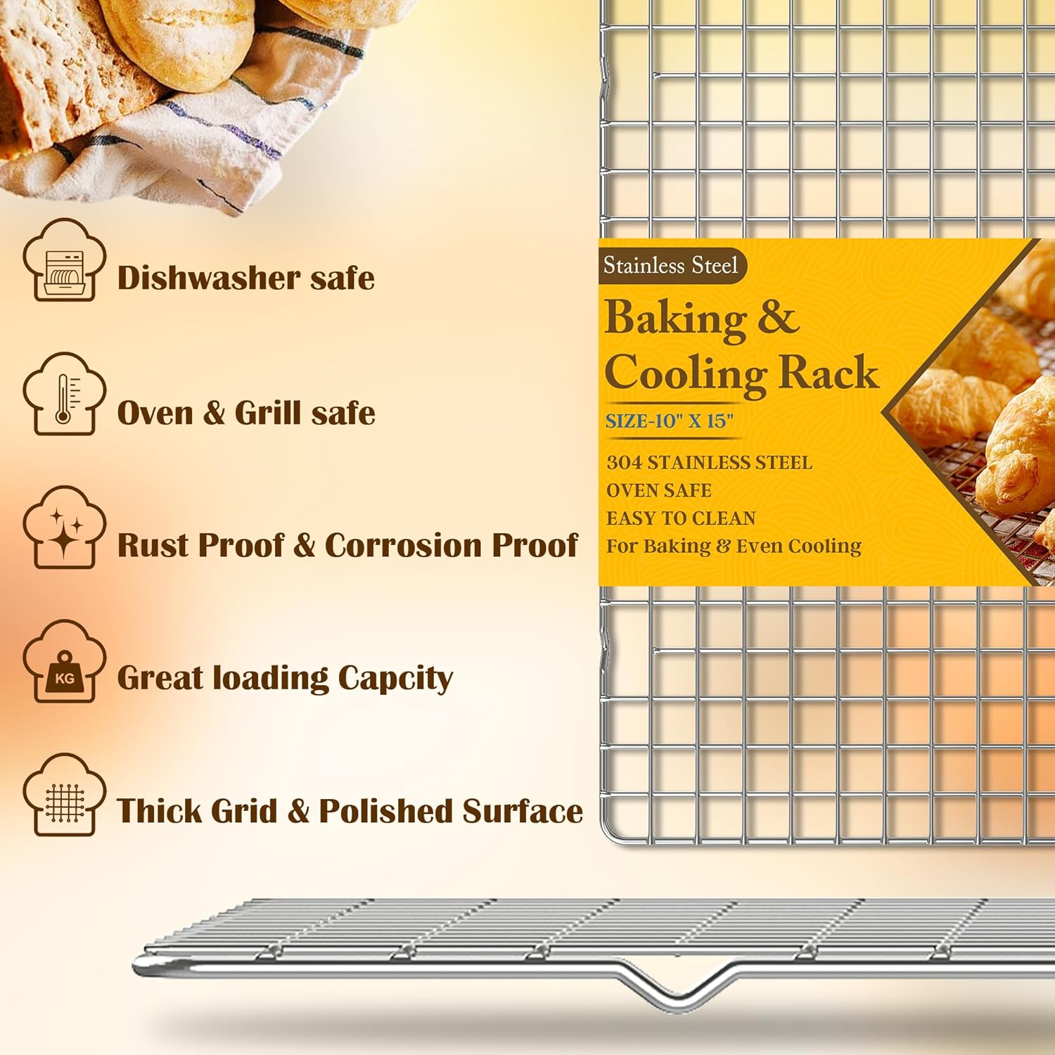 Detalle 2 de 2PCS Stainless Steel Cooling Racks