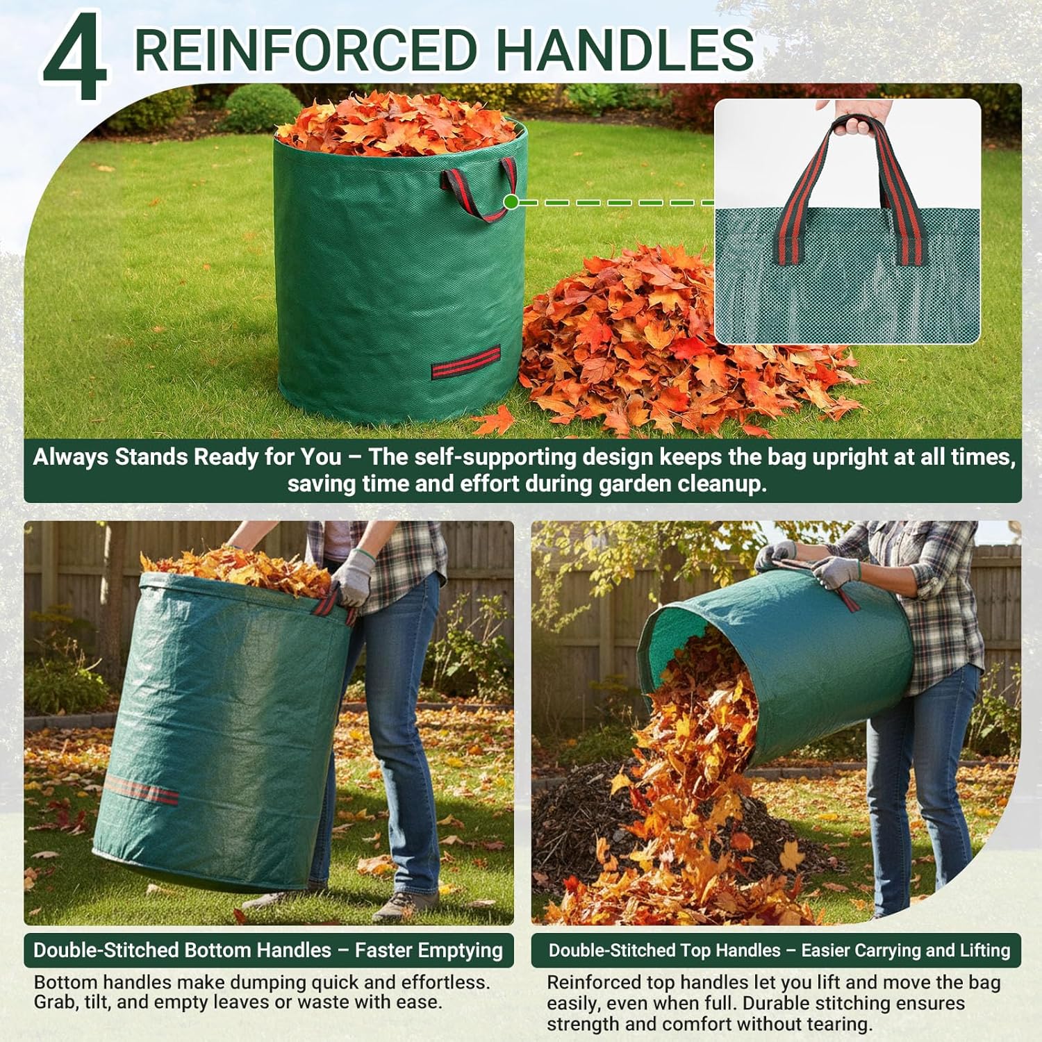 Detalle 2 de Velway Bolsas de Residuos de Jardín 120L