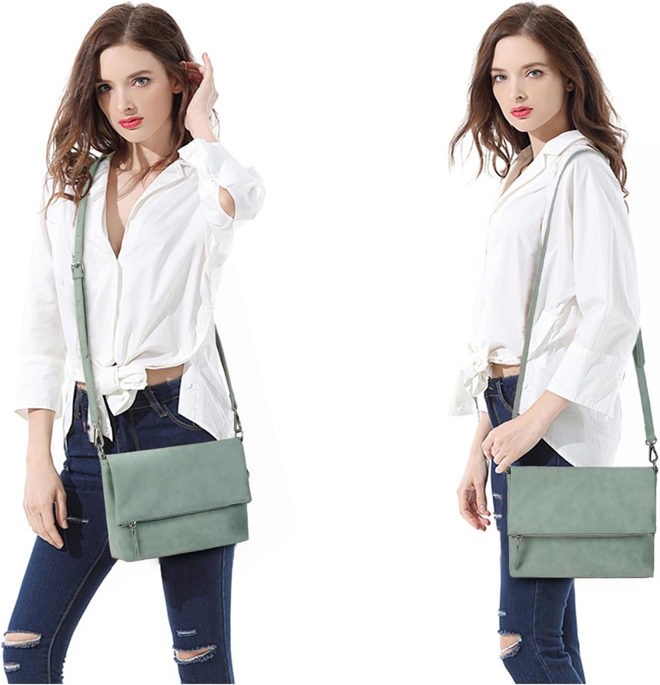 Thumbnail 1 de Gladdon Umhängetasche Damen – kleine Crossbody mit Reißverschluss, PU-Leder & verstellbarem Riemen
