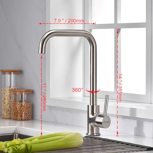 Thumbnail 1 de Ibergrif M22105A Grifo de cocina 360° cepillado 🚰