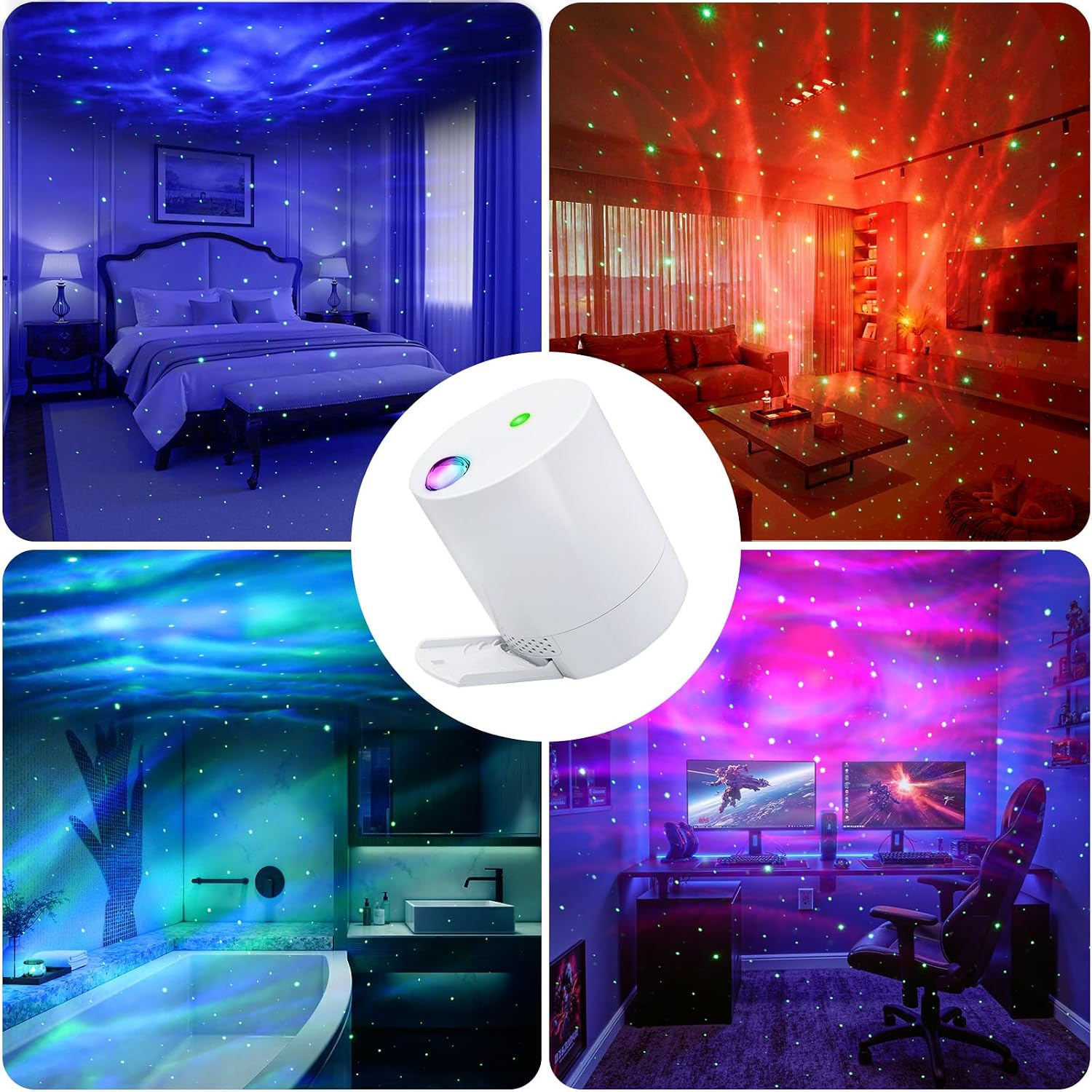 Thumbnail 6 de CAIYUE Star Projector Galaxy Projector with Remote Control, Ocean Wave Night Light