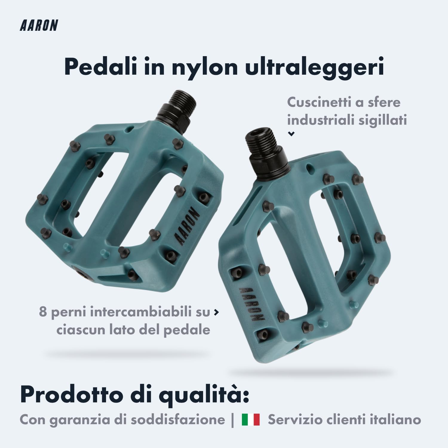 Thumbnail 1 de AARON Dirt MTB Pedali in fibra di nylon ultraleggeri con cuscinetto sigillato: leggerezza, grip e versatilità per dirt e e-bike